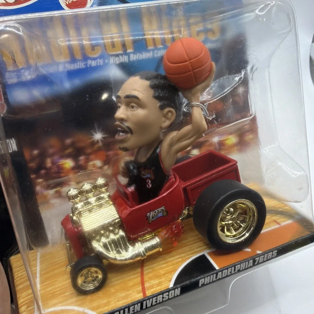 1998 Allen Iverson Radical Rides Hot Wheels 76ers Sixers #3 NBA Mattel Hoops NEW